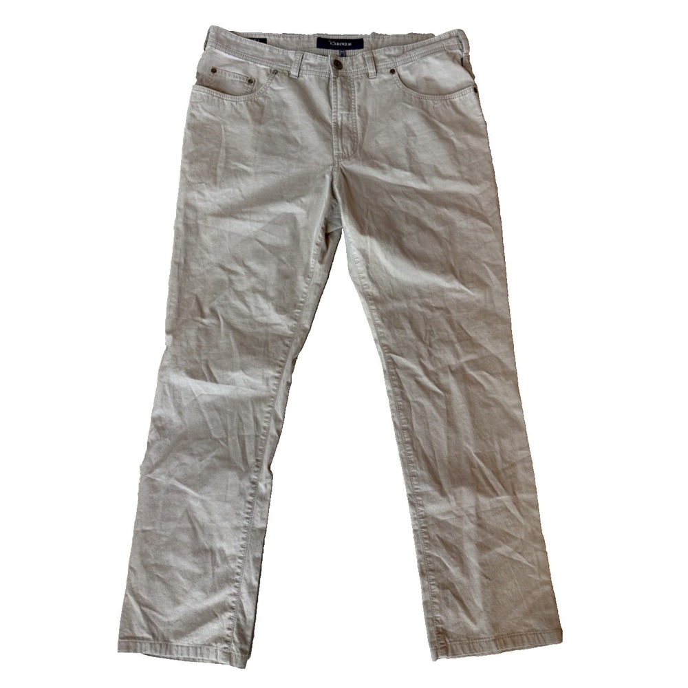 Atelier Gardeur Men's Tan Khaki Pants‎ Nigel 1 Regular Fit Size 38 x 34